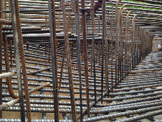 brücken Fundament Baustahl verlegt 30 tonnen Eisen